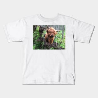 Scottish Highland Cattle Calf 2033 Kids T-Shirt